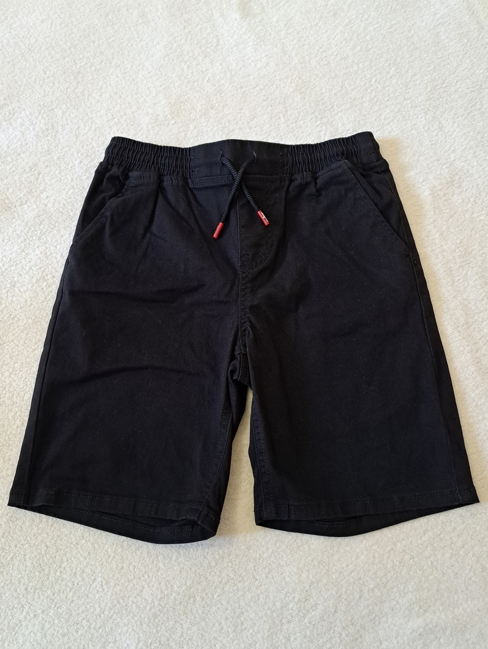 Levi's Shorts Boys Size 10/12 Black Pull On Twill Stretch Solid Pockets